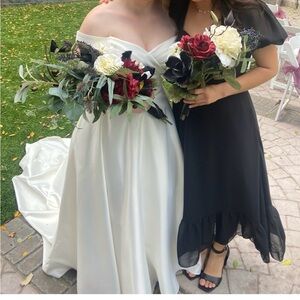 Black Midi Bridesmaids Dress